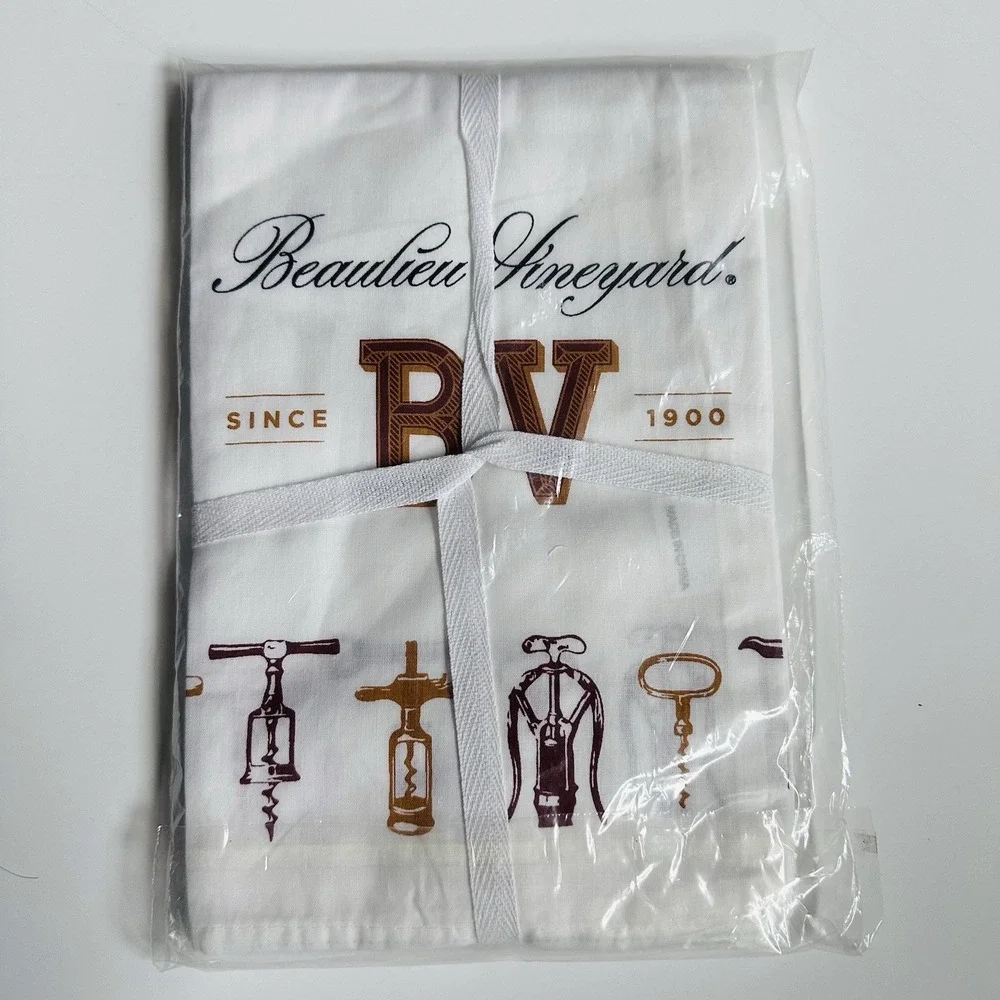 Beaulieu Vineyard Cotton‎ Tea Towel Wine Club Exclusive Cork Screws New